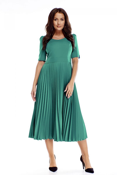 Zelené šaty s plisovanou sukní Rossa Engla