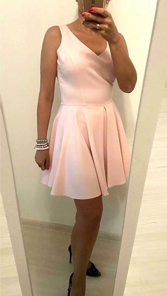 Pastelově růžové šaty Agnes