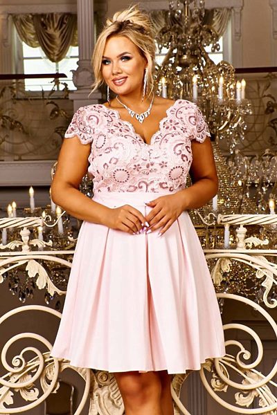 Pudrově růžové šaty Bosca Fashion Flynn
