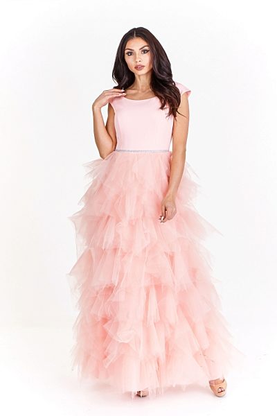 Plesové růžové šaty Bosca Fashion Agnetha