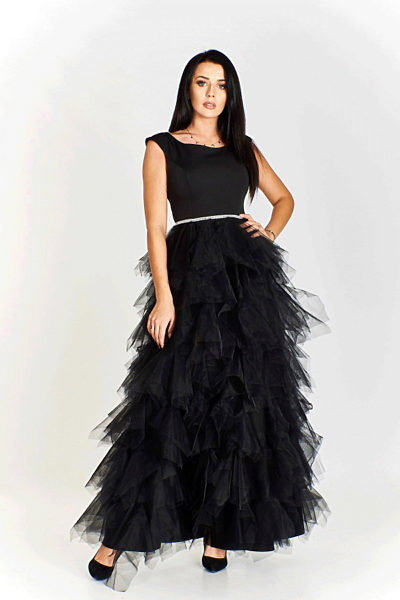 Plesové černé šaty Bosca Fashion Agnetha