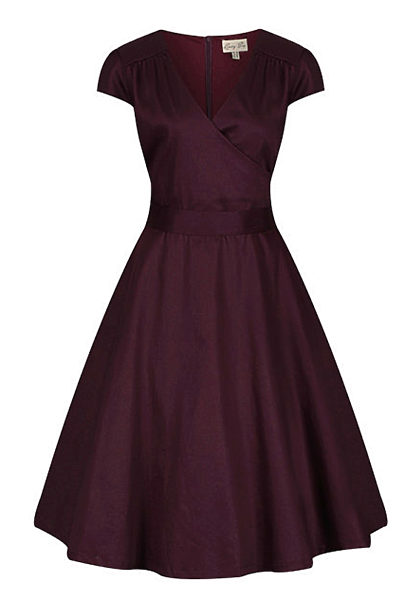 Tmavě fialové šaty Lindy Bop Dawn