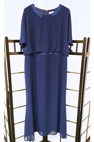 Tmavě modré šaty s ozdobným lemem Inter Irex Gisli
