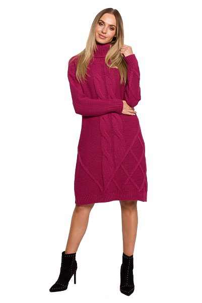 Tmavě růžový svetr/šaty Moe Gladys